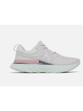 Nike React Infinity Run Flyknit 2 Womens Running Shoes White Pink Size 9/40.5